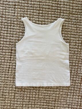 Free People Intimately White Tank Top Shelf Bra Seamless Stretch